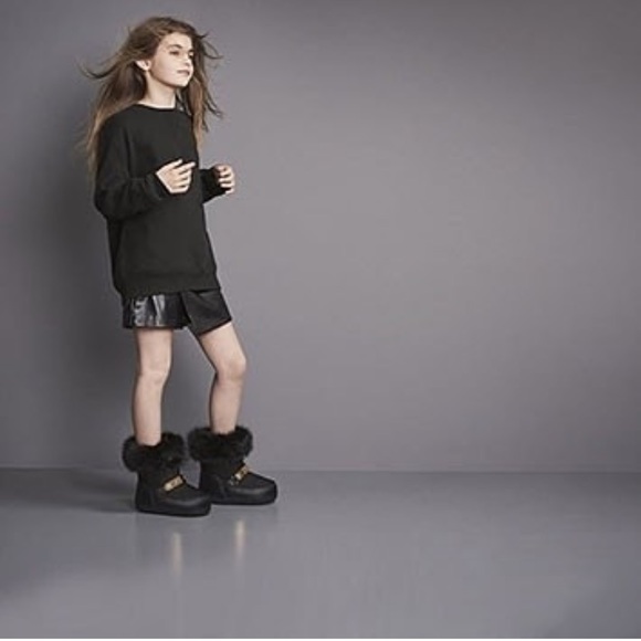 giuseppe zanotti jr BNIB furry black snow boots - Picture 2 of 8